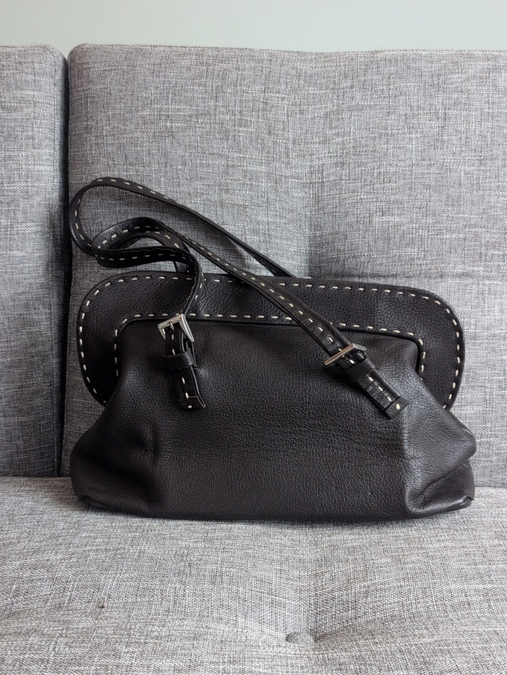 Carla Mancini Leather Vintage Shoulder Bag
